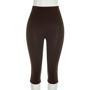 Viviblook J26ST387 Conjunto de 2 piezas de pantalones cortos ajustados de manga larga de color sólido para mujer - Product Image 5
