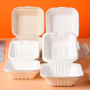 Grosir kemasan sekali pakai kotak bento bubur kertas kotak makan siang <span class=keywords><strong>burger</strong></span> kotak makan siang kue croissant dapat terdegradasi kotak <span class=keywords><strong>burger</strong></span> - Product Image 3