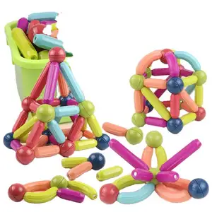 Dayanıklı manyetik yapı taşları Set mıknatıs inşaat topları ve fayans istifleme oyuncak eğitici oyun oyuncaklar