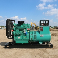 Groupe électrogène diesel Ricardo 30 kW triphasé 50 Hz à châssis ouvert, groupe électrogène diesel robuste pour chantier de construction