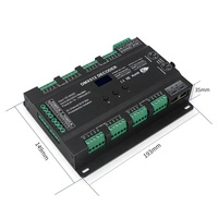 Controlador decodificador RDM de 32 canales 96A RGB RGBW multicanal DMX 512 LED para sistemas de iluminación de escenario de 8 bits/16 bits