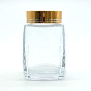 Weithalsglas mit quadratischem Boden aus Flintglas, luftdichter Schraubverschluss, lebensmittelecht, für Honig, Mayonnaise und Gewürze - Product Image 6