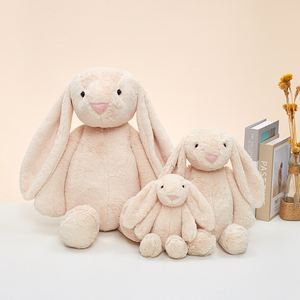 Детские пасхальные подарки: милые плюшевые игрушки-кролики с длинными ушами, мягкие утяжеленные кролики-плюши на Пасху - Product Image 1
