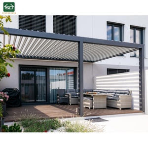 Pergola en aluminium à lames orientables pour <span class=keywords><strong>jardin</strong></span> et terrasse, pergola imperméable, structure <span class=keywords><strong>de</strong></span> terrasse extérieure - Product Image 2