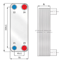 Échangeur de chaleur à plaques brasées en cuivre ACH30 BPHE en acier inoxydable 316L, écologique, étanche, 45 bars, refroidisseur d'huile hydraulique, pour compresseur d'air à vis