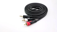 Adaptateur audio stéréo RCA 3,5 mm 2 mâles, câble tressé Hi-Fi, répartiteur auxiliaire en Y, coque métallique blindée en PVC, lecteur DVD, ordinateur