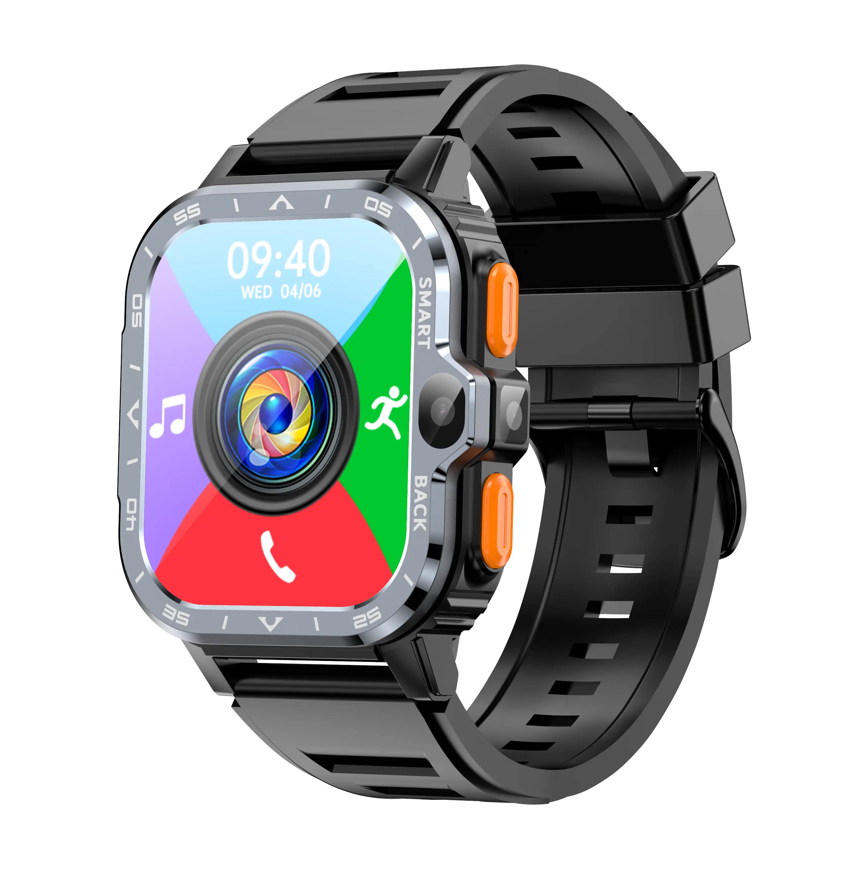 4G Nieuwste Topkwaliteit 2G + 16G Mobiele Telefoon Smart Watch Android Touchscreen Smartwatch Met Hartslagmeter Sq333