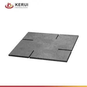 Plaque céramique en carbure de silicium hautement réfractaire KERUI prix équipement de four réfractaire plaques carrées de hangar en carbure de silicium