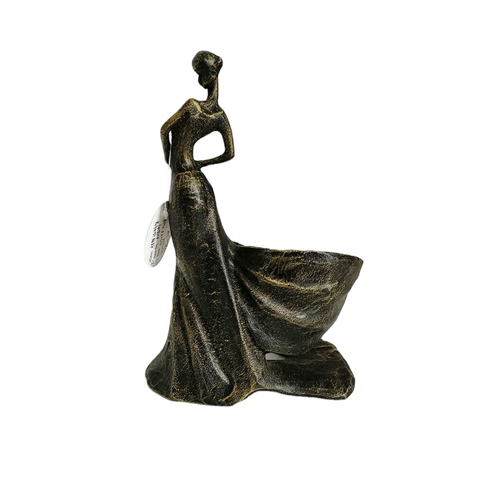 Старинные антикварные леди в форме чугунный металлический винный держатель бутылки для хранения Шкаф Декор для продажи