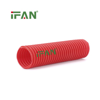 Manchon d'isolation rouge et bleu IFAN facile à installer pour tubes PEX-a, PEX-b, PERT et tuyaux ondulés en plastique PE