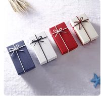 Boîte d'emballage en carton rigide personnalisée en gros, avec couvercle et base blancs, bleus et rouges, pour maquillage, rouge à lèvres, parfum, cadeau