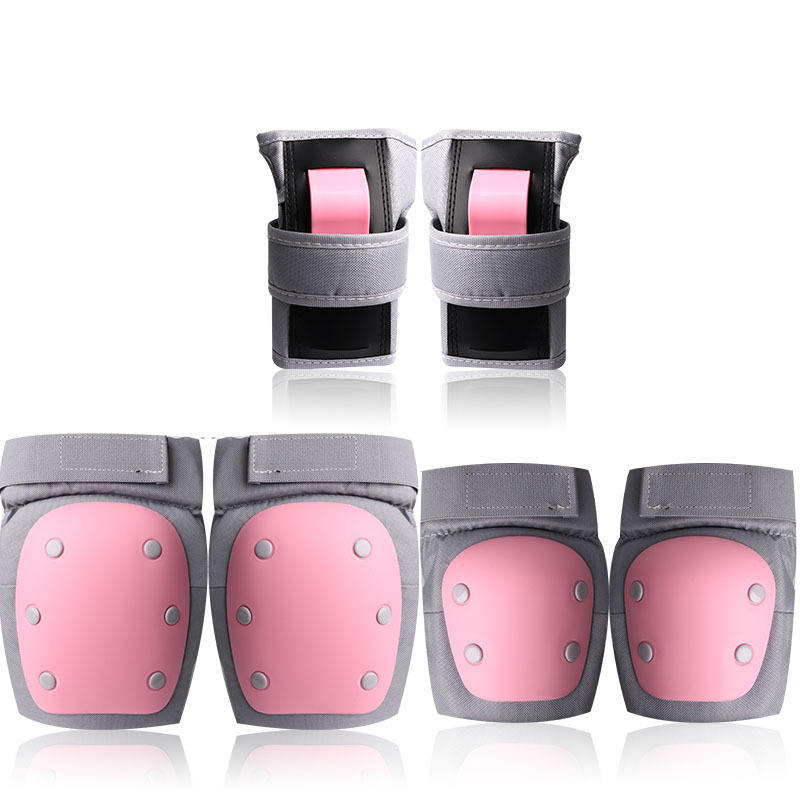 Équipement de tortue de mer grisâtre/rose, genouillères/coudières/paume