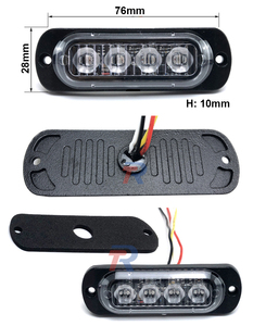 <span class=keywords><strong>Kit</strong></span> d'éclairage stroboscopique pour calandre à montage en surface à <span class=keywords><strong>LED</strong></span>, 8 pièces/ensemble, lampe d'avertissement de danger d'urgence à 4 <span class=keywords><strong>LED</strong></span>, 16 modes clignotants, fonction SYNC, nouveau - Product Image 3