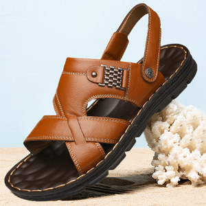 Sandalias de Hombre, Nuevas, de Verano, para Playa, con Suela Suave, Casuales, de Piel Vacuna, Frescas, Cómodas, con Punta Abierta, a la Moda - Product Image 5