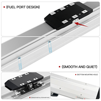 QRXQ RXT120 Guía Lineal Totalmente Cerrada con Cubierta Antipolvo, Mesa Deslizante de Aluminio de 120 mm de Ancho, Carga Máxima 110 kg, Guía Lineal CNC