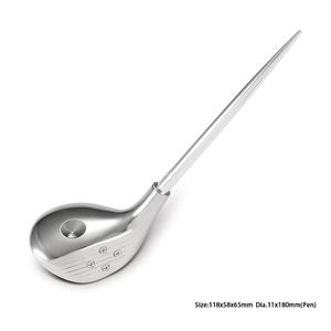 La mejor calidad, regalo cooperativo, regalo de negocios, soporte para bolígrafo de pelota de Golf de escritorio de aleación, soporte para bolígrafo de pelota de Golf Chapado en plata con bolígrafo - Product Image 2
