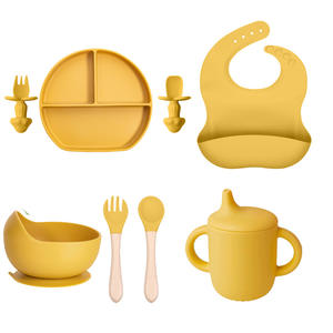 Juego de <span class=keywords><strong>Vajilla</strong></span> de Silicona para Niños, Platos y Platos de Silicona de Grado Alimenticio para la Cena de los Niños - Product Image 3