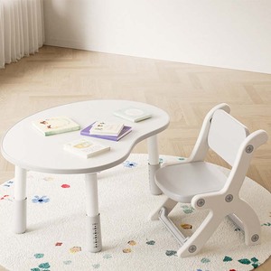 Bureau réglable en plastique pour <span class=keywords><strong>bébé</strong></span>, meubles pour enfants, crèche de style cartoon, table et chaise avec crayons - Product Image 4