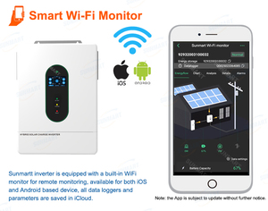 Chúng tôi phiên bản 12kw48v đến 110V/220V chia pha năng lượng mặt trời Hybrid biến tần tắt lưới lai biến tần 120V/240V Đầu Ra 12000W với song song - Product Image 3
