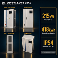 Unité de stockage de batteries 215 kW 418 kWh IP54 pour usines, parcs industriels, salles techniques et projets d'entrepôts