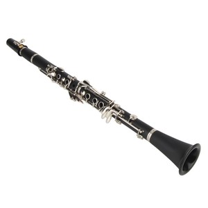 Ensemble de clarinettes en bois à 17 clés Bb avec chiffon de nettoyage, tournevis, boîte, instrument de musique noir - Product Image 1