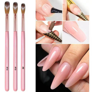 Ensemble de pinceaux pour gel UV à ongles, poils flexibles et durables, sans perte de poils, application uniforme, personnalisable, fournitures de manucure pour salon de beauté - Product Image 4