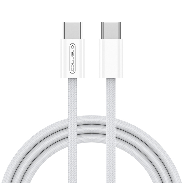 Jellico IP15 Type-C to Type-C 60W Fast Charging Cable with Woven Cotton 3A USB-C 1m for Mobile Phones & Camera