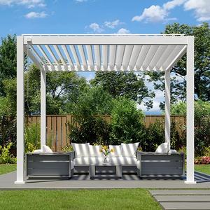 Pergola en aluminium thermolaqué à commande automatique à distance, <span class=keywords><strong>abri</strong></span> extérieur imperméable pour balcon, <span class=keywords><strong>petit</strong></span> pavillon de <span class=keywords><strong>jardin</strong></span> - Product Image 5