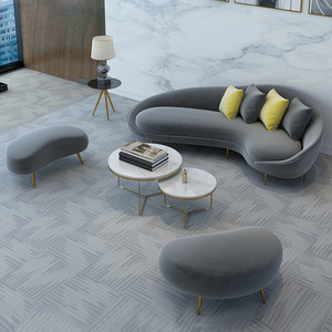 Arc Office <b>Sofa</b> Set High-Density Sponge Modern Design Free Combination For Business Meetings And Receptions - Product Image 2