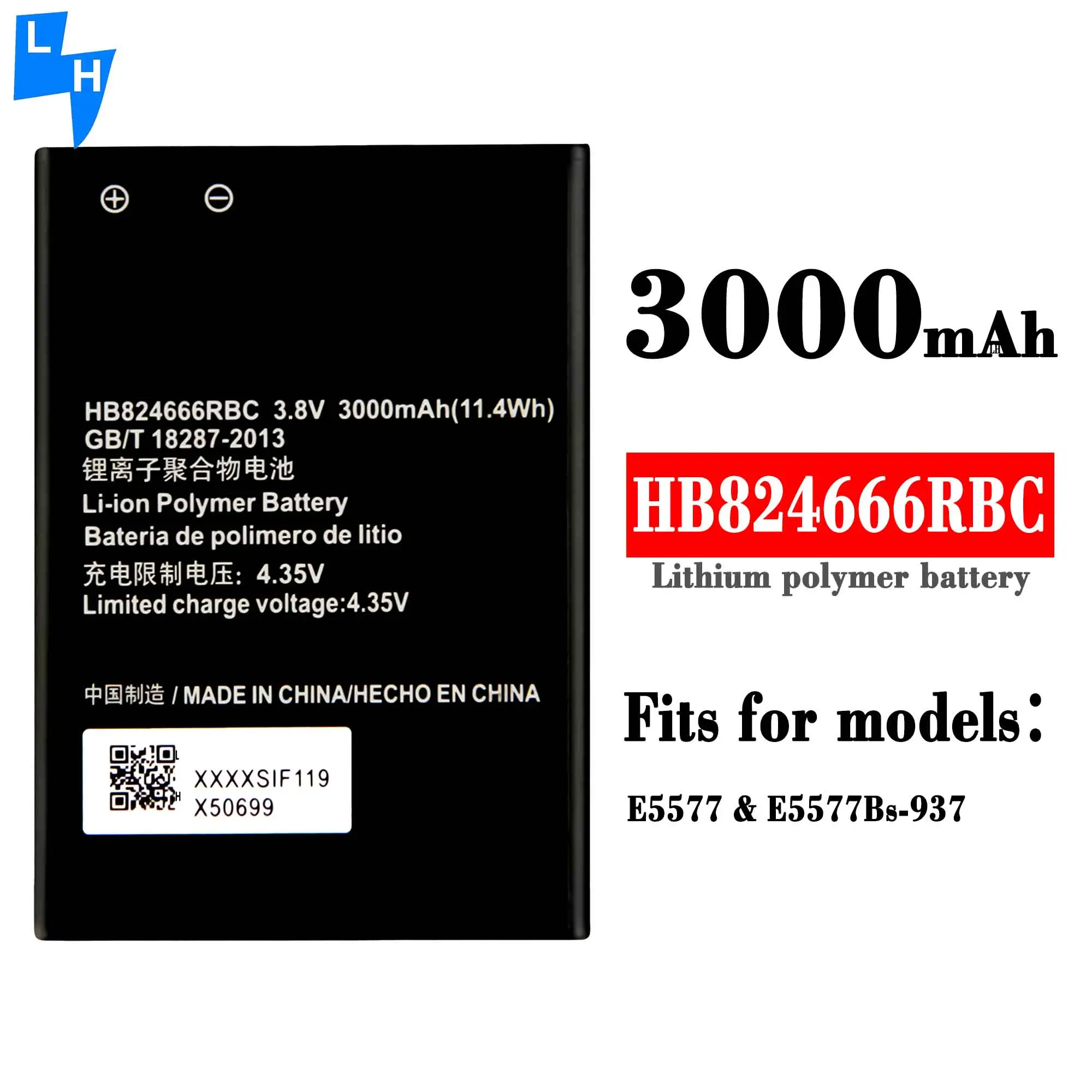 3000mAh HB824666RBC E5577 BBN1 BBK1 E5785 batterie de téléphone portable pour huawei femme E5573 batterie