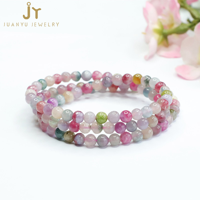 Natural Healing Crystal Multi-colors Bracelets Fashion Jewelry Wholesale Gemstone Bracelets Tourmaline Adjustable Bracelets