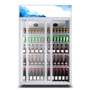 Congelador de exhibición de bebidas de supermercado de doble puerta vertical con iluminación LED y refrigeración por compresor - Product Image 4
