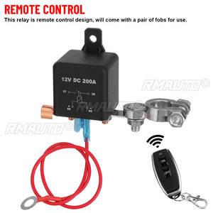 Interrupteur universel de batterie 12V 200A avec relais intégré, télécommande sans fil, coupe-circuit, isolateur, interrupteurs maîtres - Product Image 5