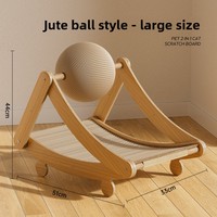 Lit-grattoir pliable robuste pour chat avec surface en sisal anti-déchirure et base en mousse à mémoire de forme