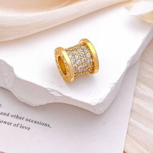 Accessoires de bijoux DIY, style Ins, ciel étoilé, <span class=keywords><strong>pendentif</strong></span> Luo Luo Tong, plaqué or 18 carats, micro-serti de zircon - Product Image 5