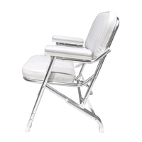 Foyo Offre Spéciale toile blanche bateau pêche pliant plage chaise longue en aluminium siège marin