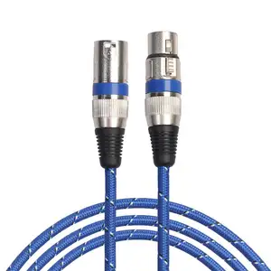 Microphone Cable XLR Male to Female Cables Mic Cord 3-Pin Nylon Braided Copper Wire Conductor Patch Extension Cables
