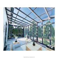 Conservatoire de jardin résidentiel, structure en alliage d'aluminium, double vitrage trempé Low-E, isolé thermiquement, insonorisé, alimenté à l'énergie solaire, sur mesure