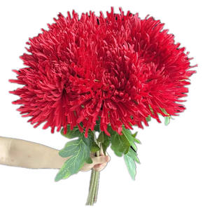 Branche <span class=keywords><strong>de</strong></span> fleur <span class=keywords><strong>de</strong></span> chrysanthème d'<span class=keywords><strong>empereur</strong></span> en polyester artificiel fait à la main longue durée pour la Saint-Valentin - Product Image 6