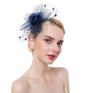 Sombreros Elegantes de Sinamay con Plumas para Dama, Estilo Iglesia, 2021 - Product Image 1