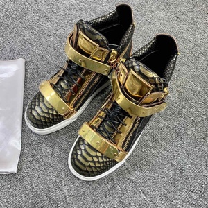 Zapatos informales <span class=keywords><strong>de</strong></span> alta calidad para hombre y mujer, zapatillas altas <span class=keywords><strong>de</strong></span> cuero auténtico, tenis Unisex GZ 35-48, zapatos deportivos <span class=keywords><strong>de</strong></span> marca <span class=keywords><strong>de</strong></span> lujo 0125 - Product Image 2