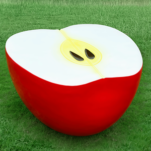 Sillas de Resina Personalizadas con Forma de Manzana, Adornos para Asientos en Centros Comerciales y Parques - Product Image 4