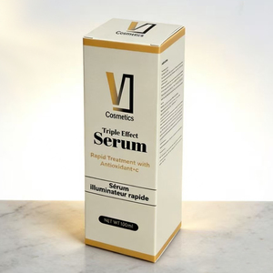 Factory Custom Gold Foil Printed Foldable White Card <b>Box</b> for Cosmetic <b>Box</b> Serum Facial Essence Packaging Paper <b>Box</b> - Product Image 1