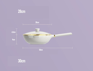 Nhà Máy Bán buôn gốm Chảo cảm ứng nồi chất lượng cao Trắng chảo <span class=keywords><strong>28cm</strong></span>/32cm gốm <span class=keywords><strong>Non</strong></span> <span class=keywords><strong>Stick</strong></span> chảo - Product Image 3