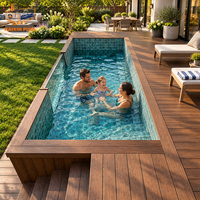 Piscine hors sol en fibre de verre sur mesure pour la famille, grande piscine de jardin, spa aquatique extérieur pour le plaisir aquatique