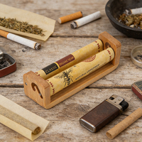 Machine à rouler les cigarettes en bois, manuelle, pour rouler vos propres cigarettes, design de logo personnalisé