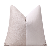 Housses de coussin au design unique 45x45cm européen Beige marron Patchwork taie d'oreiller coton lin SofaB housse de coussin 50x50