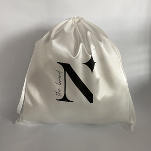 Custom Printed Silk Satin Drawstring Dust <strong>Bag</strong> for Cloth Handbag Underwear Cap Shoe <strong>Hair</strong> <strong>Dryer</strong> Packaging Luxury Gift <strong>Bags</strong> - Product Image 3