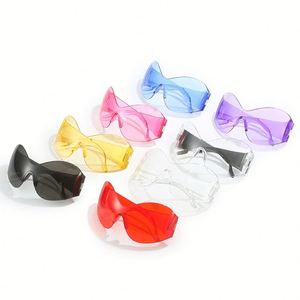 Gafas de Sol Modernas Estilo Punk Y2K de los 2000, Gafas de Sol Grandes con Protección UV400, Estilo Steampunk para Mujer - Product Image 6