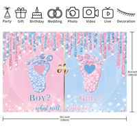 Latar Belakang Pengungkapan Jenis Kelamin Bayi Biru Pink Berkilauan Seperti Berlian untuk Pesta Baby Shower, Bayi Baru Lahir Laki-laki atau Perempuan, Latar Belakang Pesta Ulang Tahun